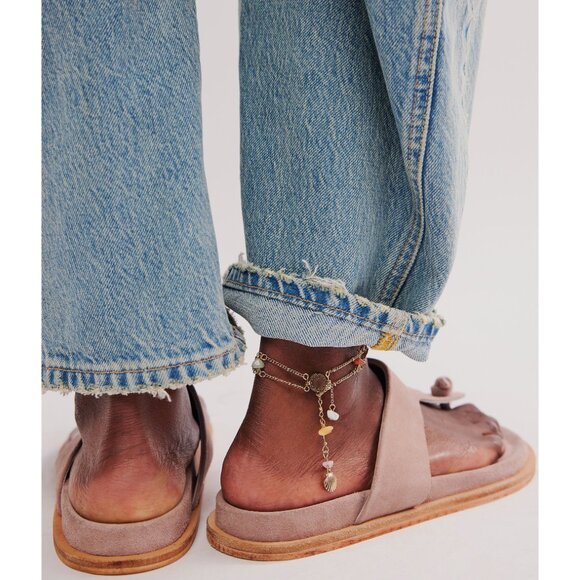 FREE PEOPLE Mika Footbed Sandals / Orchid Ice Suede - Picture 3 of 12